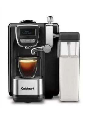 CUISINART ☕️ EM-25 BLACK/STEEL LATTE ESPRESSO CAPPUCCINO FROTHING COFFEE MAKER